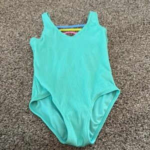 Turquoise Ribbed Swimsuit
